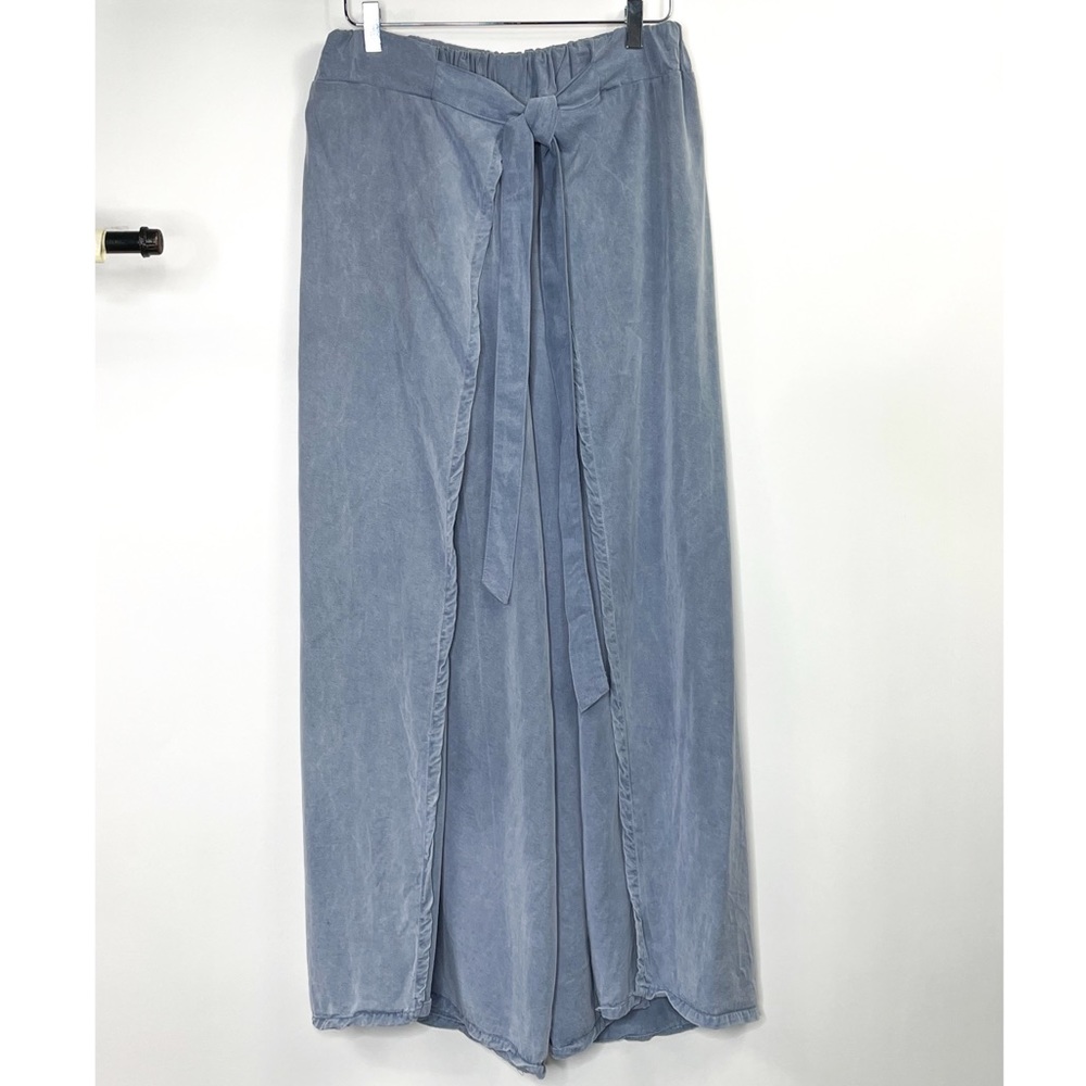 Heather Wide Leg Split Pants